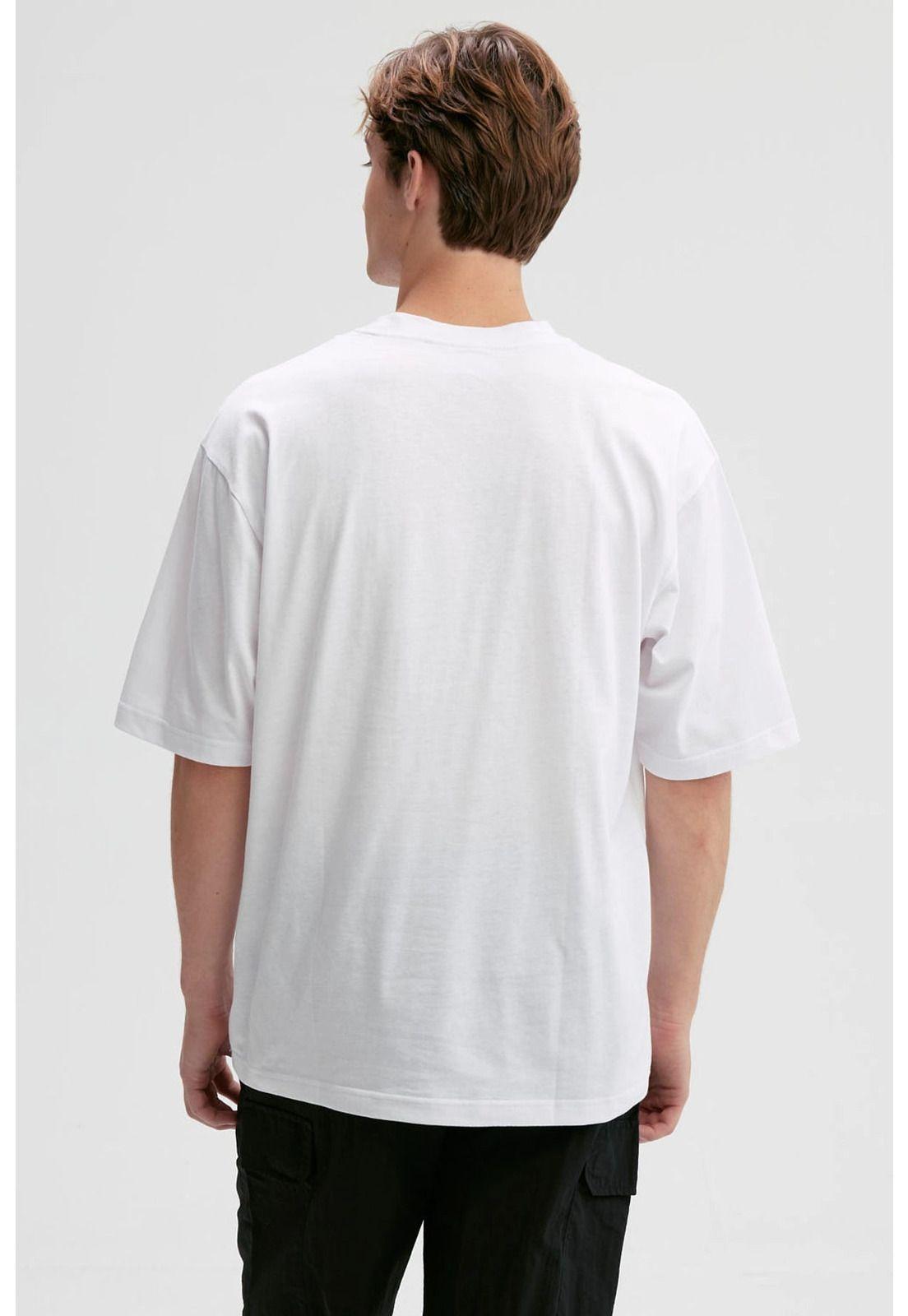 Polera Hombre Print Central Blanco - lV-2