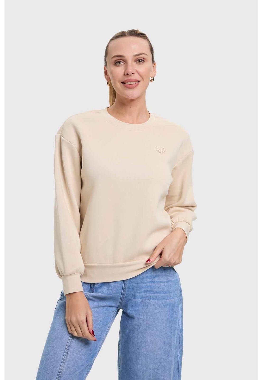 Polerón Mujer Beige-0