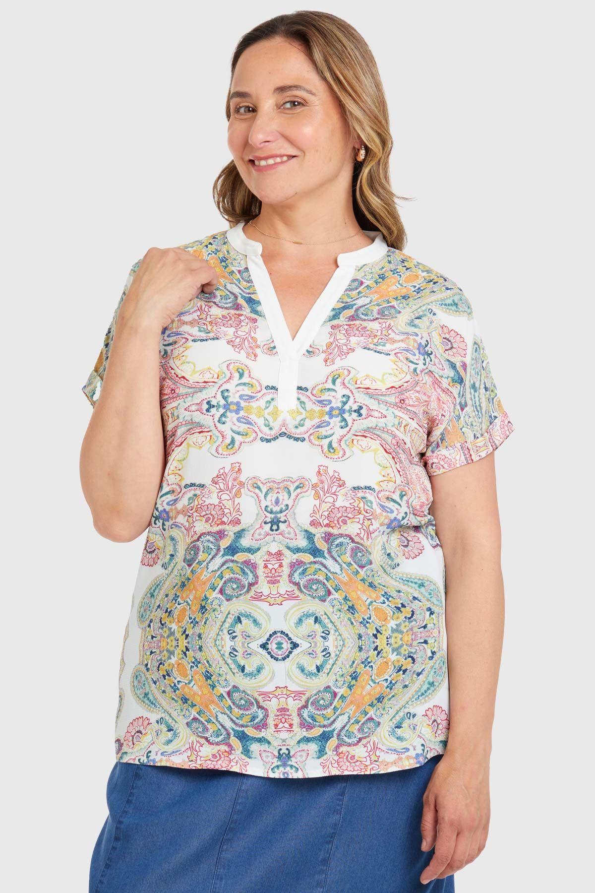 Polera Print Delantero Crudo-0