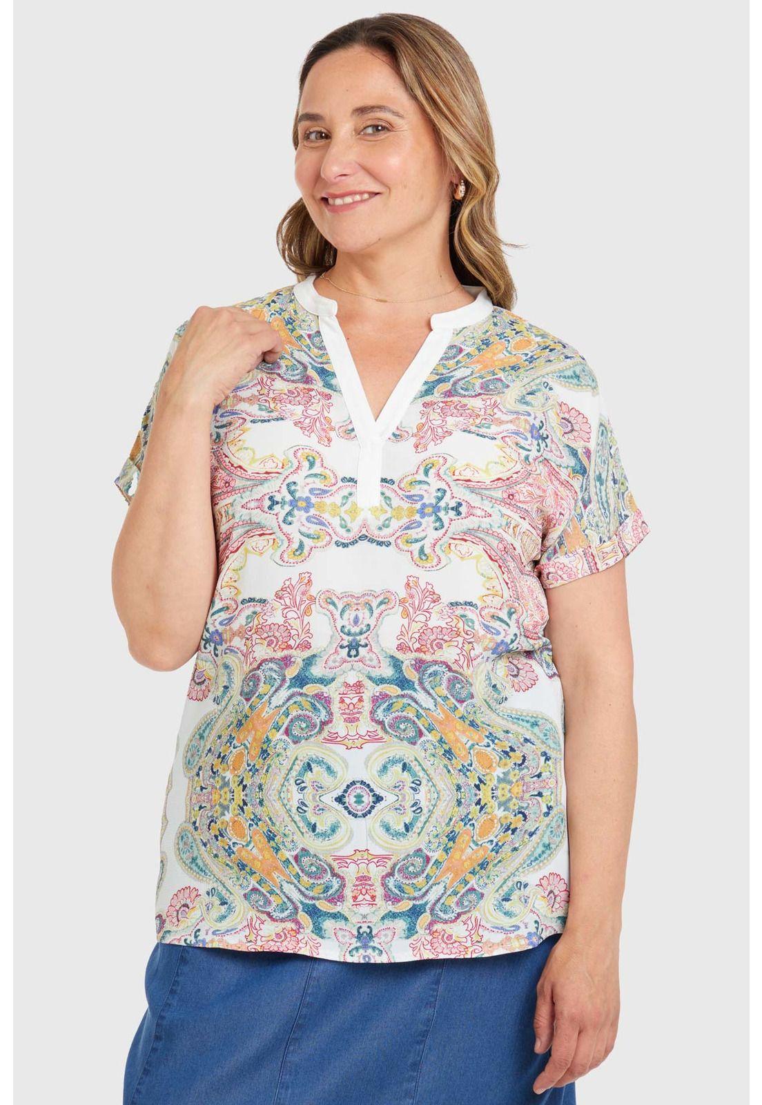 Polera Print Delantero Crudo-0