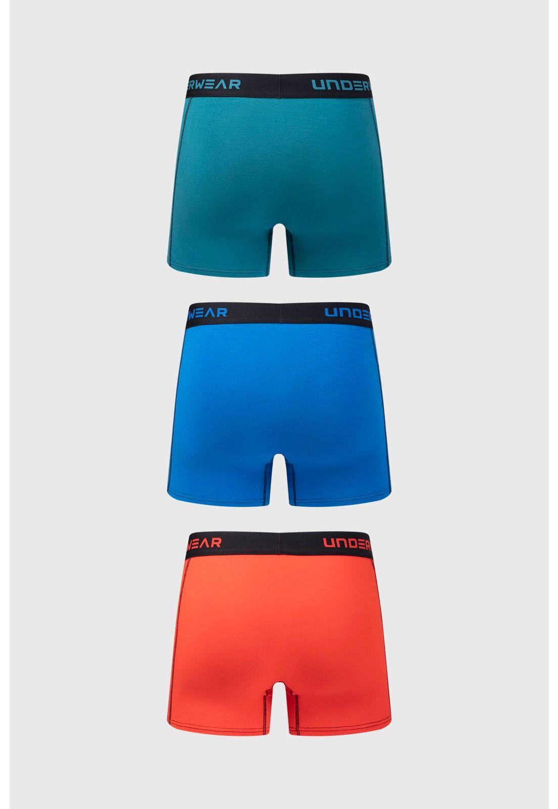 Boxer Hombre Tripack Largo Verde-1