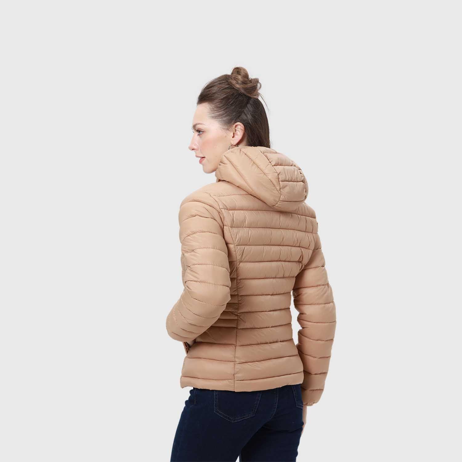 Parka Mujer Corta Plummy Camel-2