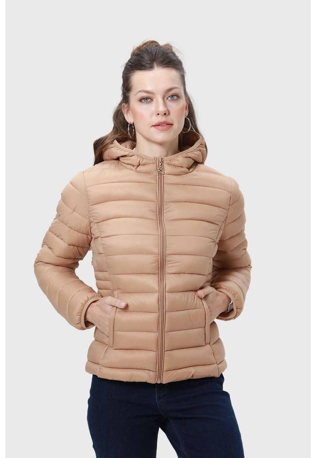 Parka Mujer Corta Plummy Camel-0