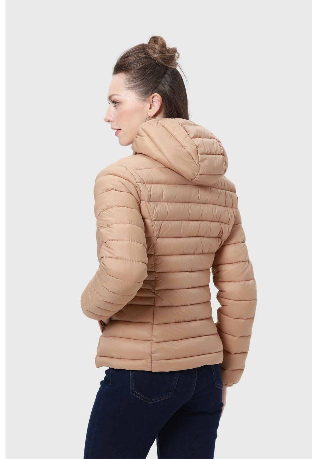 Parka Mujer Corta Plummy Camel-2