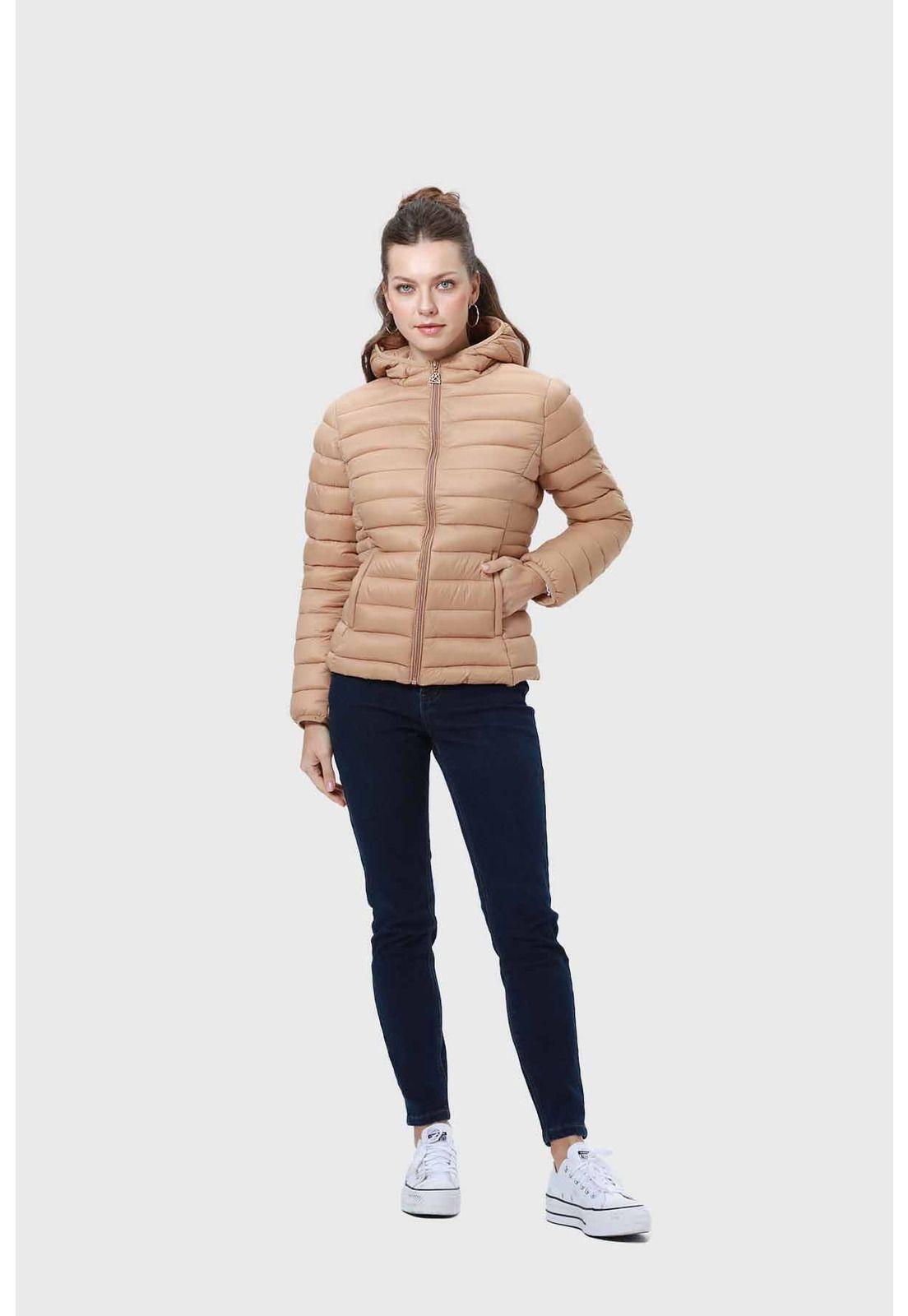 Parka Mujer Corta Plummy Camel-3