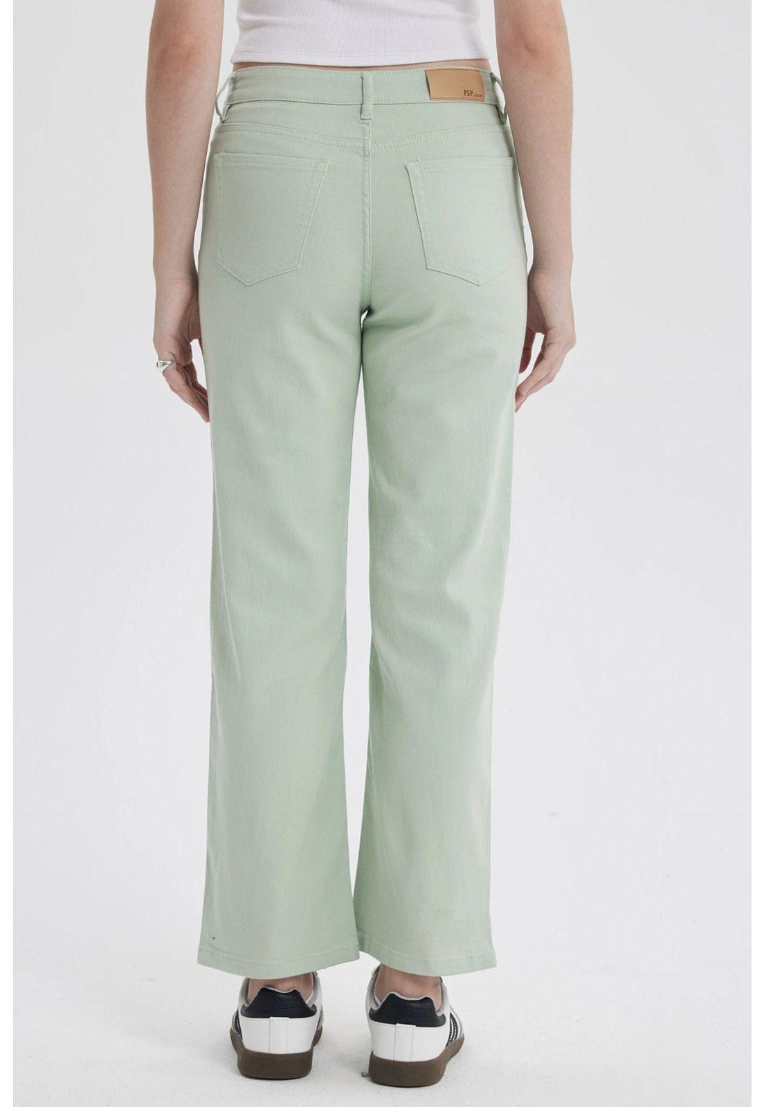 Jeans Mujer Calce Recto Verde Agua-2