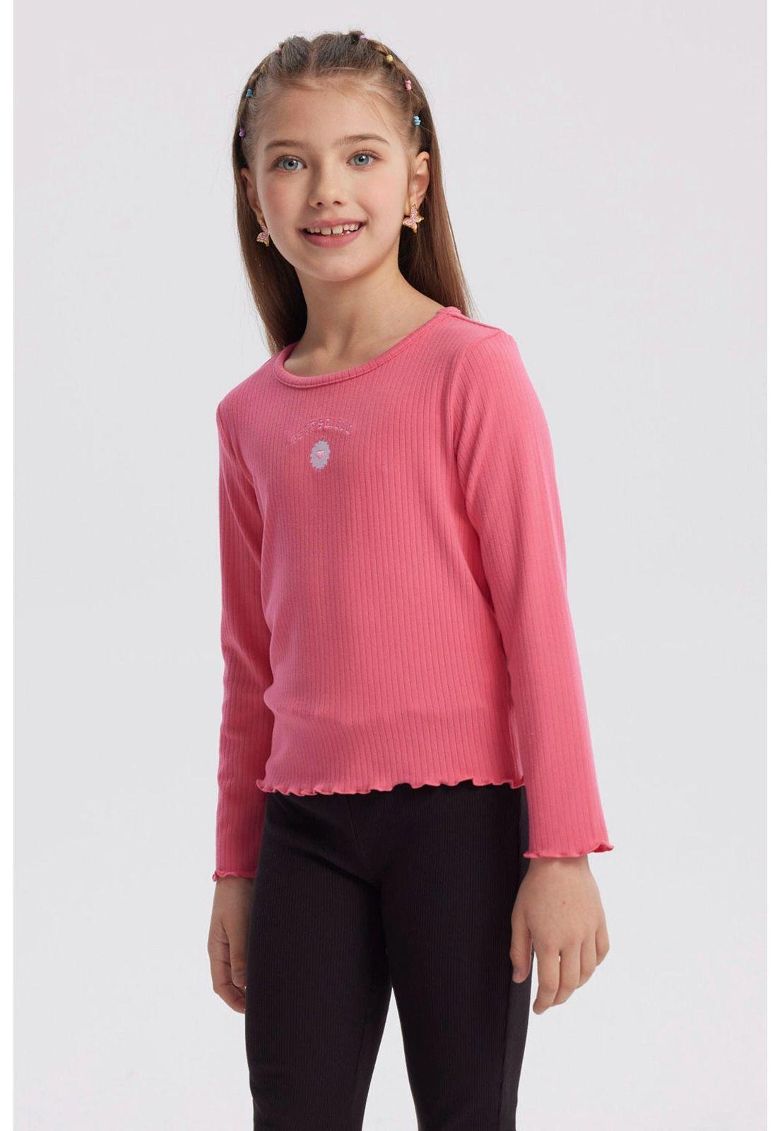 Polera Niña Slim Fucsia-1