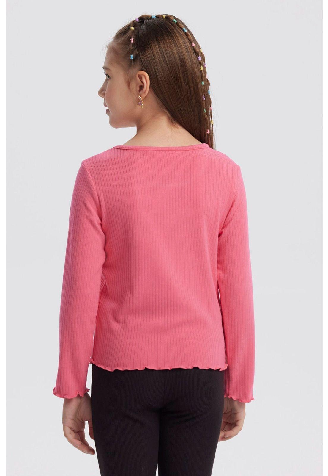 Polera Niña Slim Fucsia-2