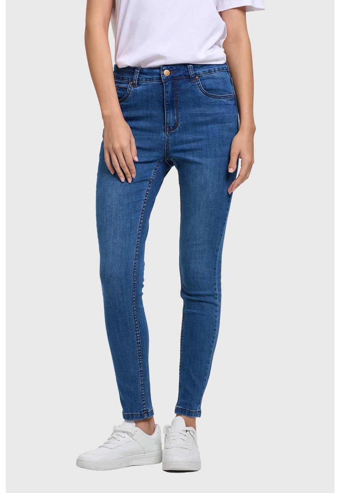 Jeans Mujer Estela Super Skinny Azul - ll-0