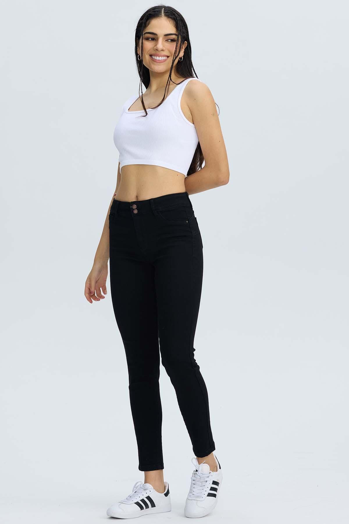Jeans Mujer Push Jeny Negro-0