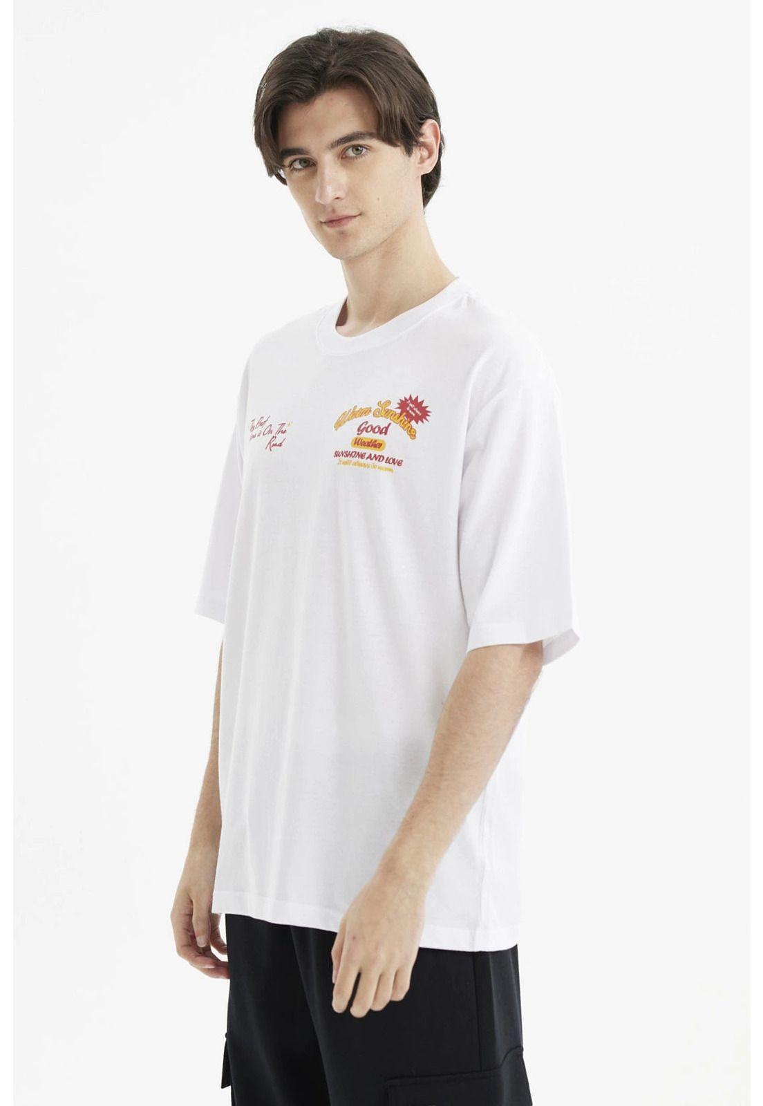 Polera Hombre Oversize Blanco - Vll-2