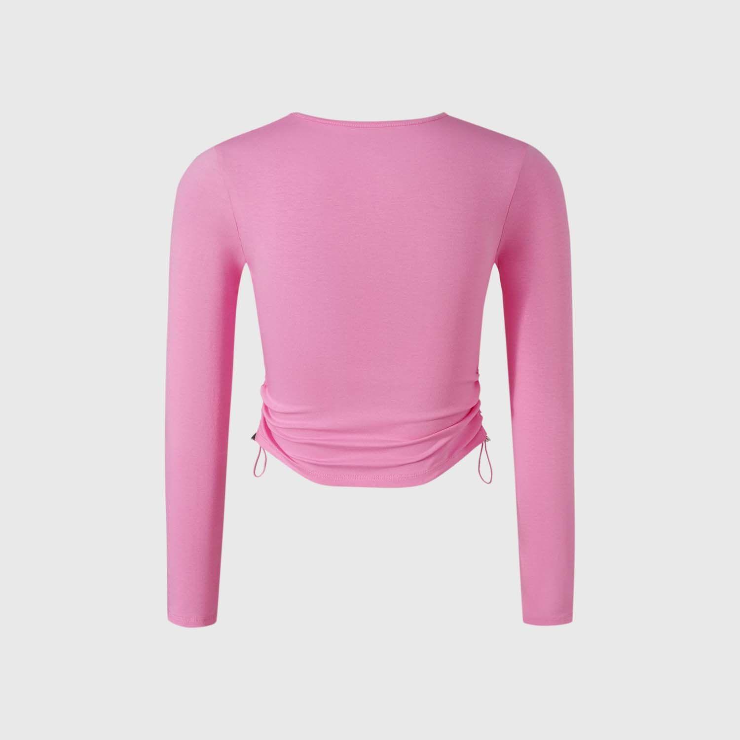 Polera Niña Rigido Strass Rosado Fashion's Park-1