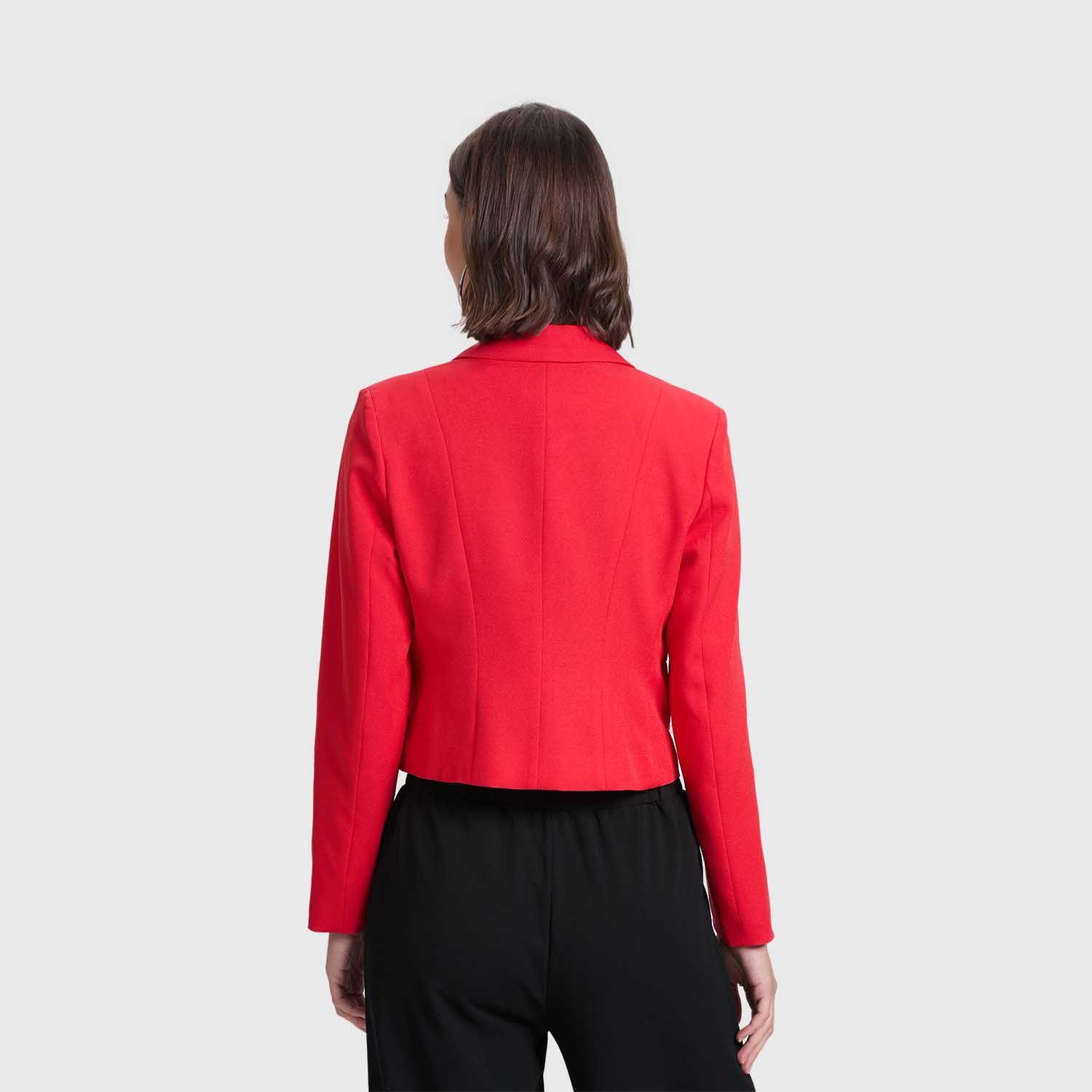 Blazer Mujer Corte Cruzado Rojo Fashion's Park-2