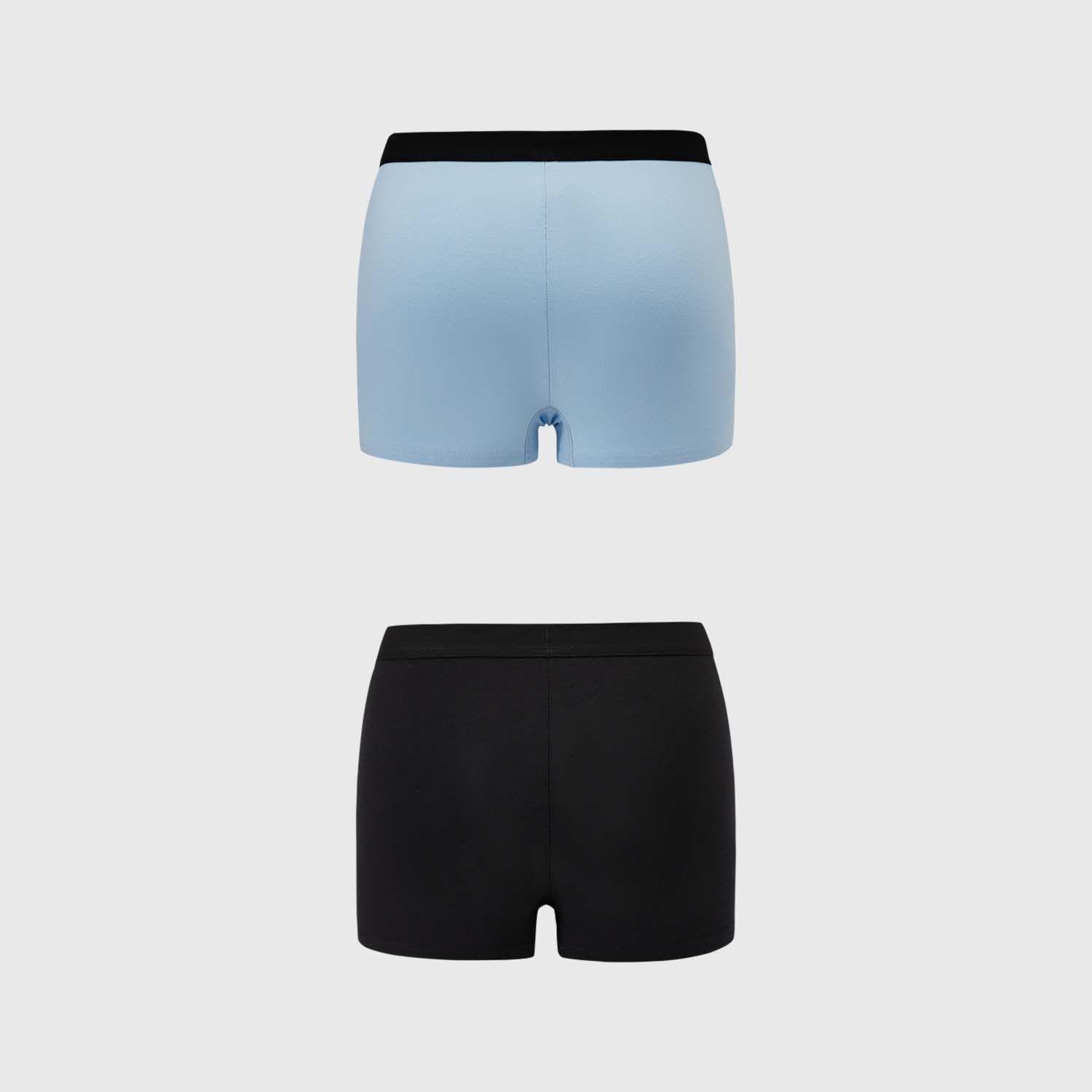 Calzón Mujer Bipack Short Tipo Boxer Celeste Fashion's Park-1