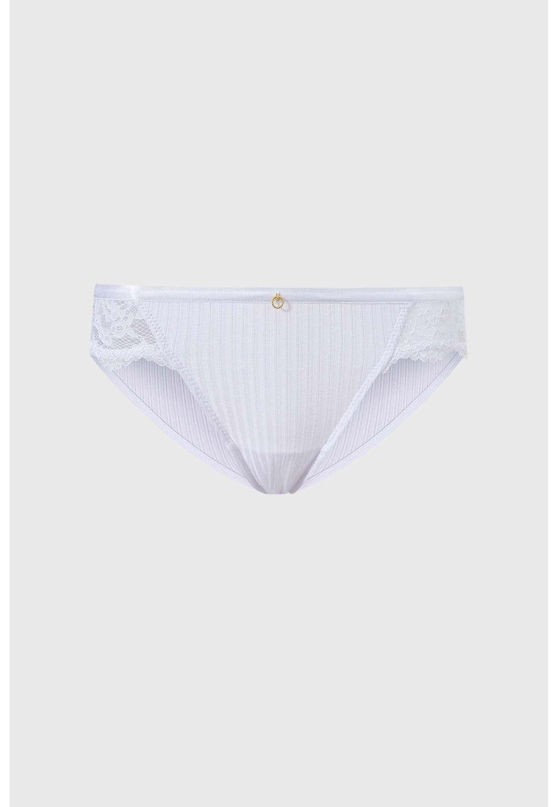 Calzón Mujer Encaje Bi Tono Blanco-0