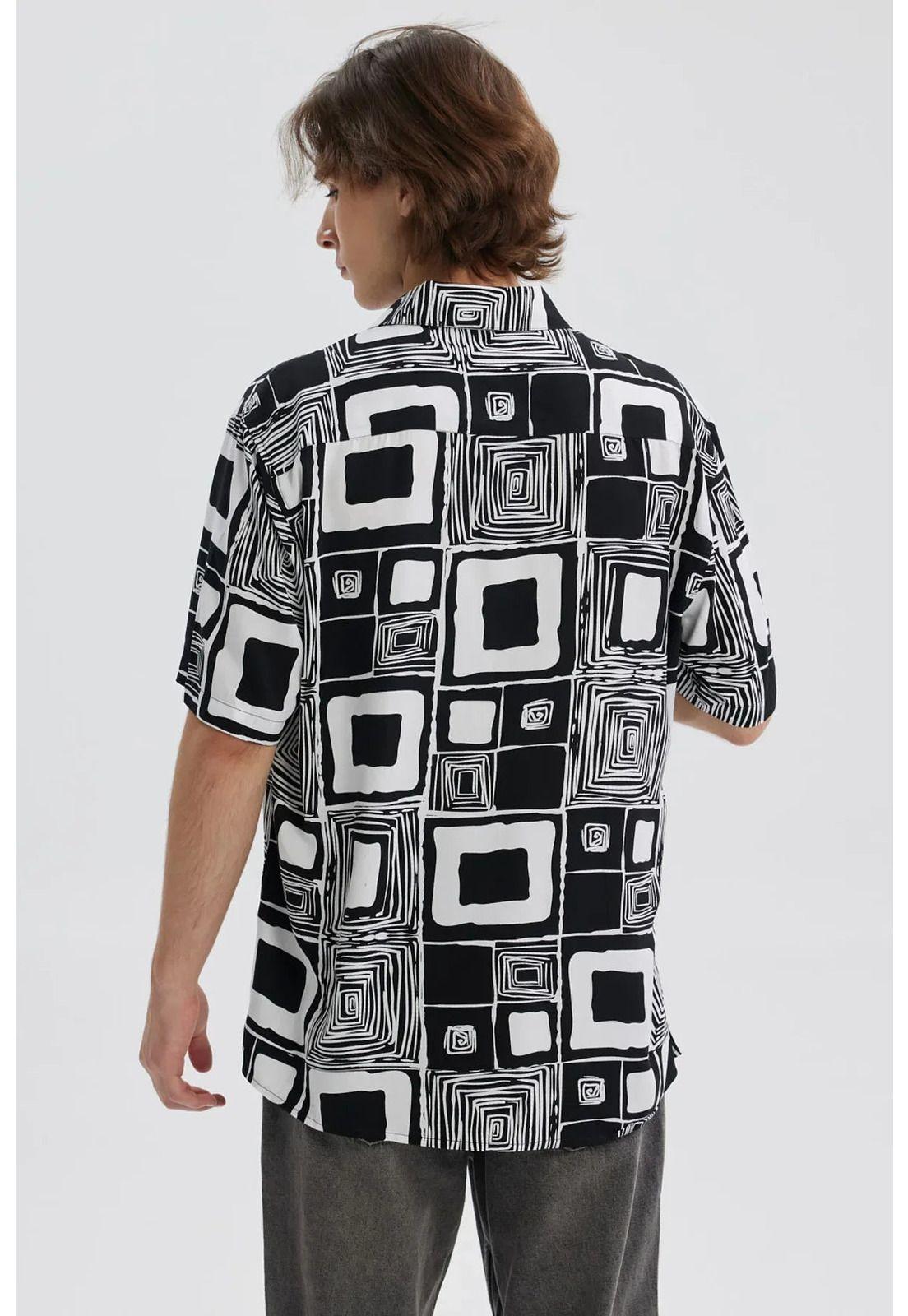 Camisa Hombre Full Print Negro-2