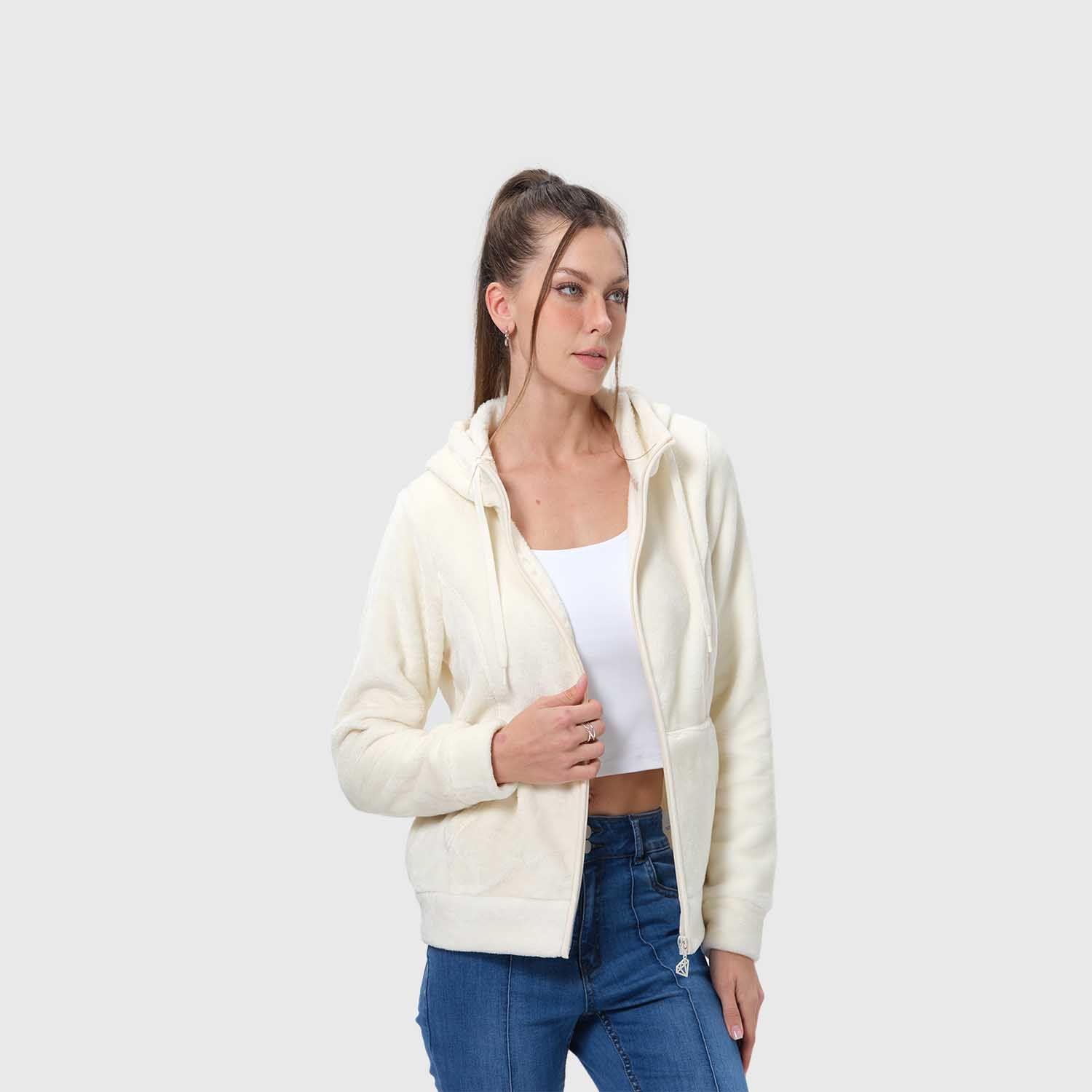 Polar Mujer Full Zipper Entallado Crudo-1