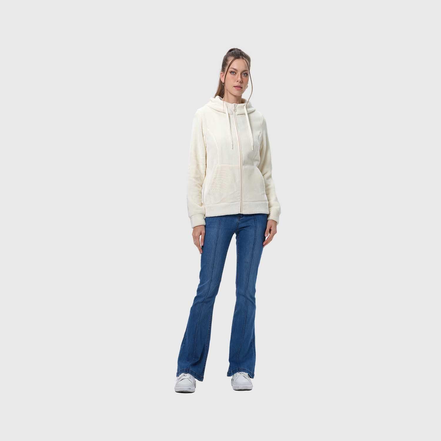Polar Mujer Full Zipper Entallado Crudo-3