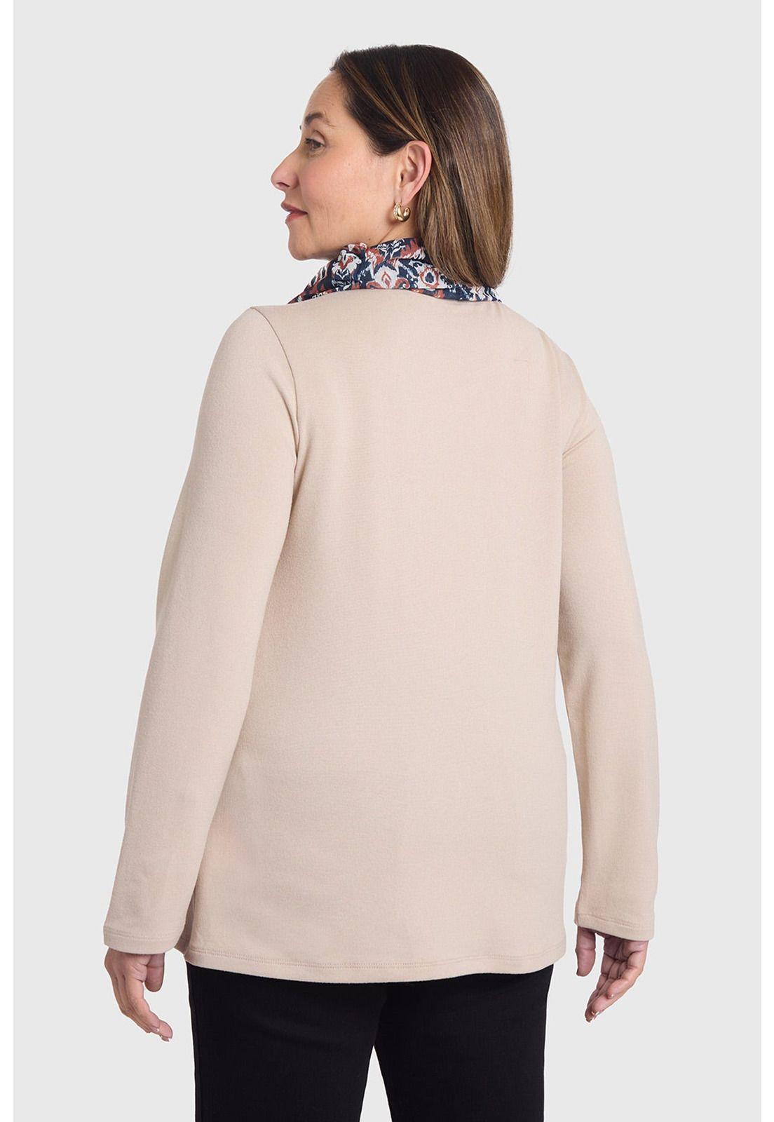 Sweater Mujer Pañuelo Arena-2