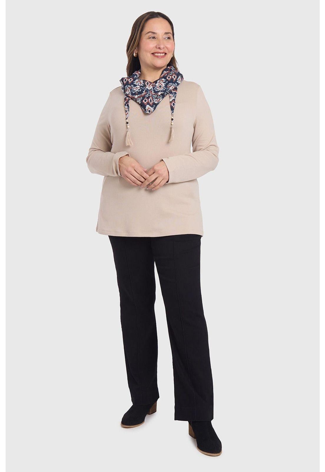 Sweater Mujer Pañuelo Arena-3