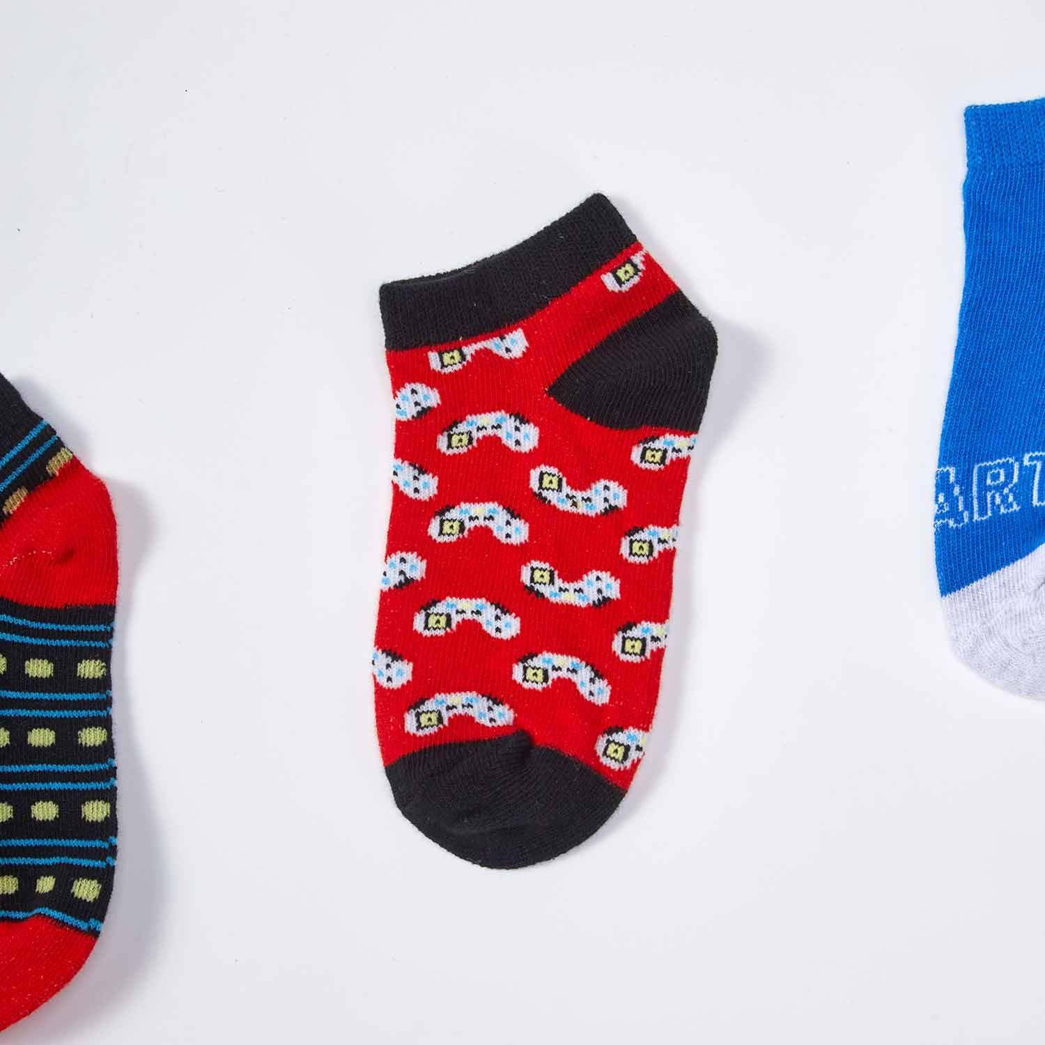 Calceta Niño Tripack Rapport Liso Rojo Oscuro-1