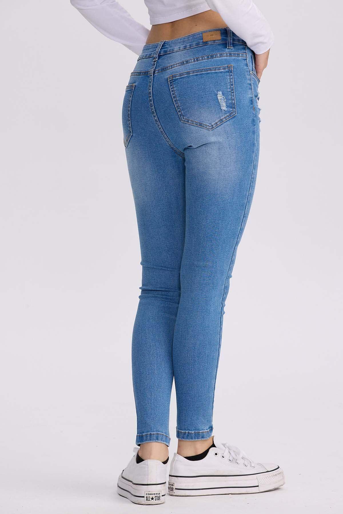 Jeans Mujer Super Skinny Lia Azul Claro-2