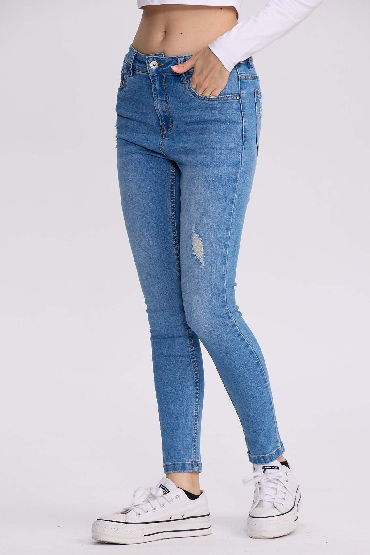 Jeans Mujer Super Skinny Lia Azul Claro-1