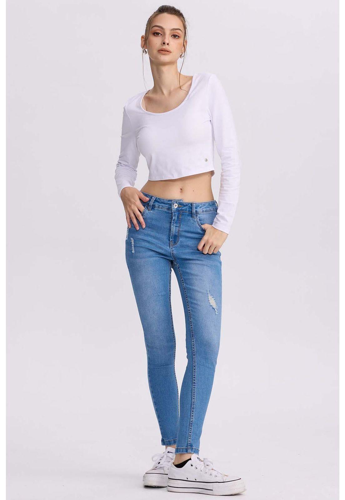 Jeans Mujer Super Skinny Lia Azul Claro-3