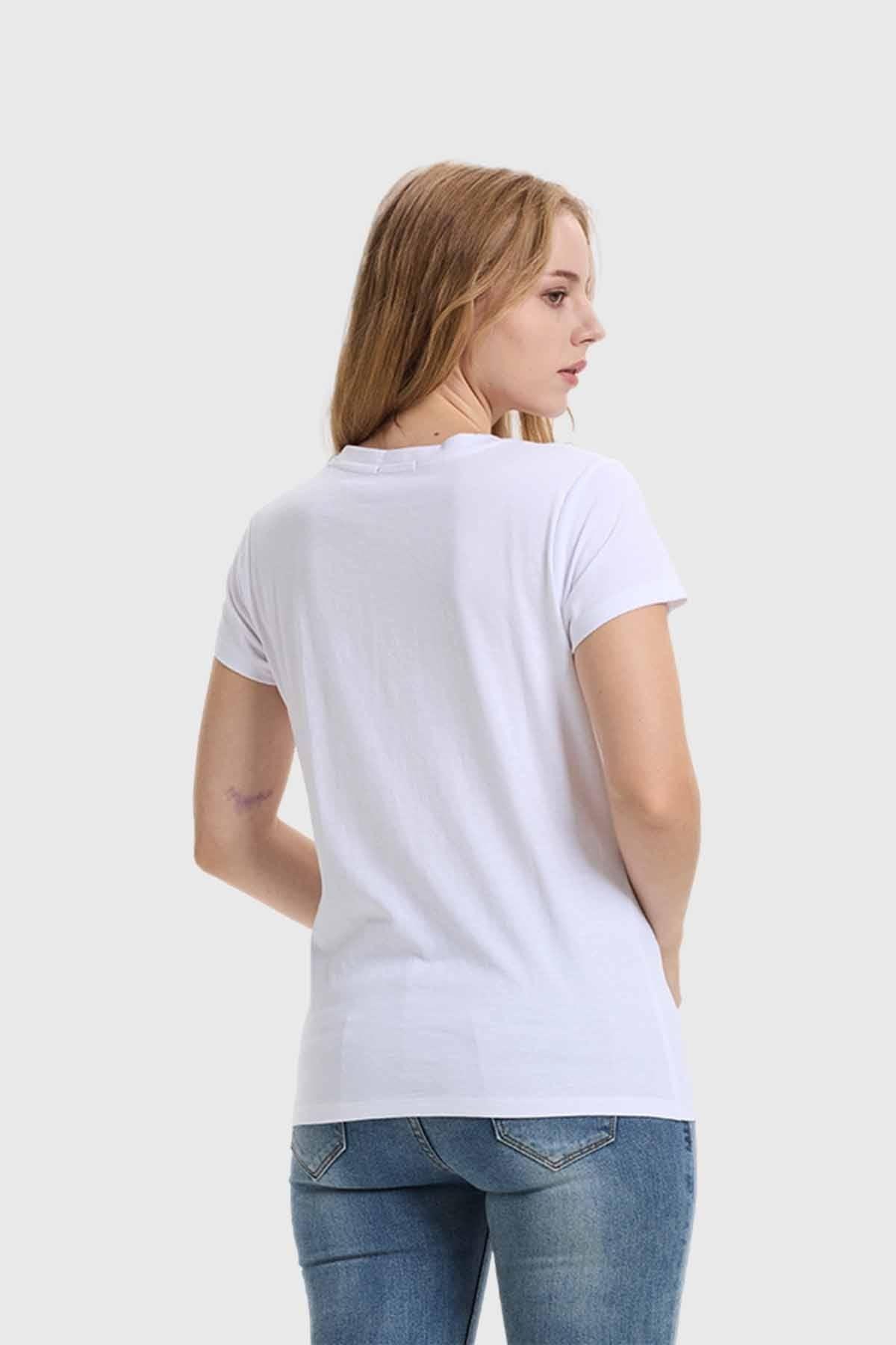 Polera Mujer Básica Print Blanco-2