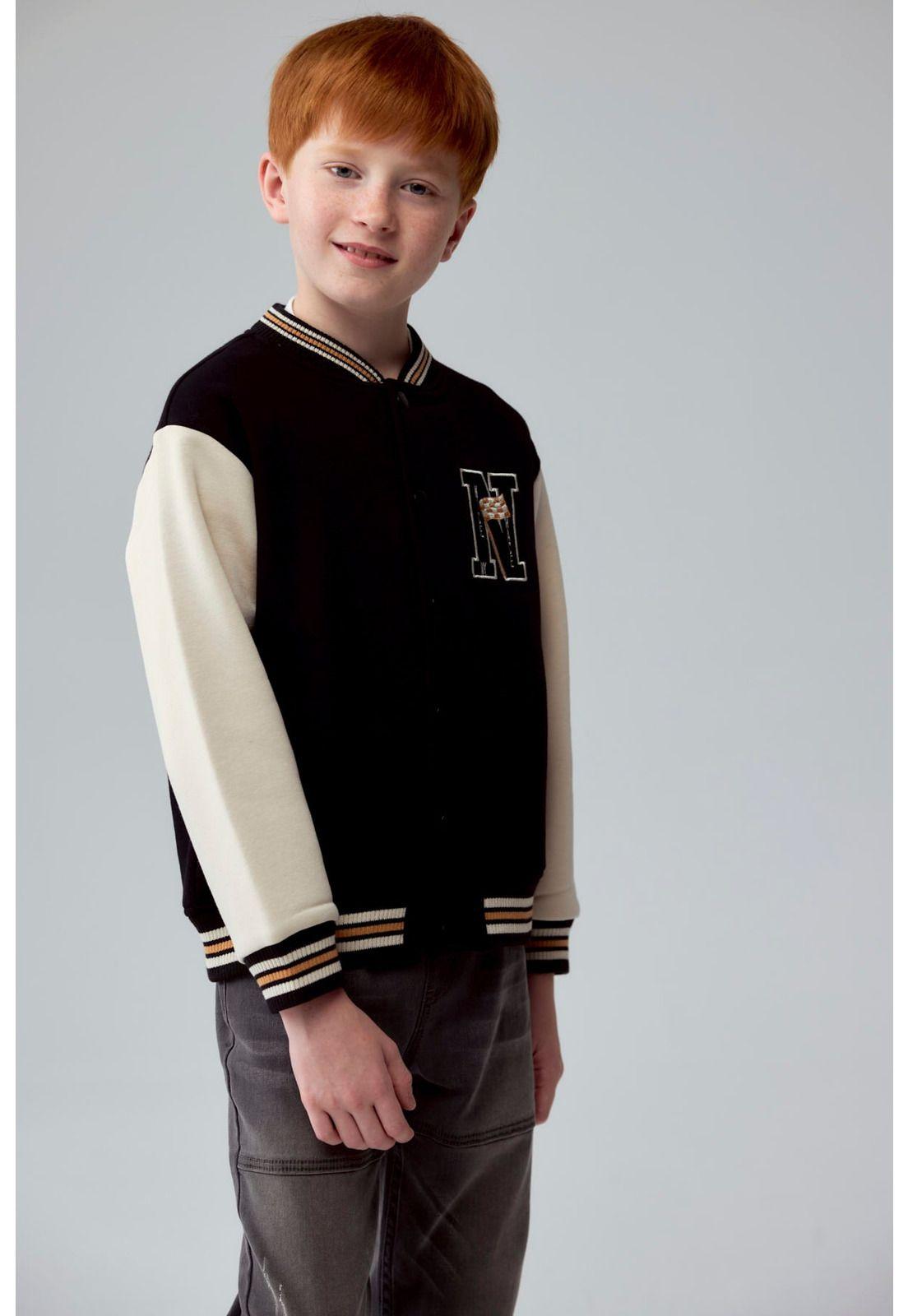 Chaqueta Niño Bomber Negro - V-2