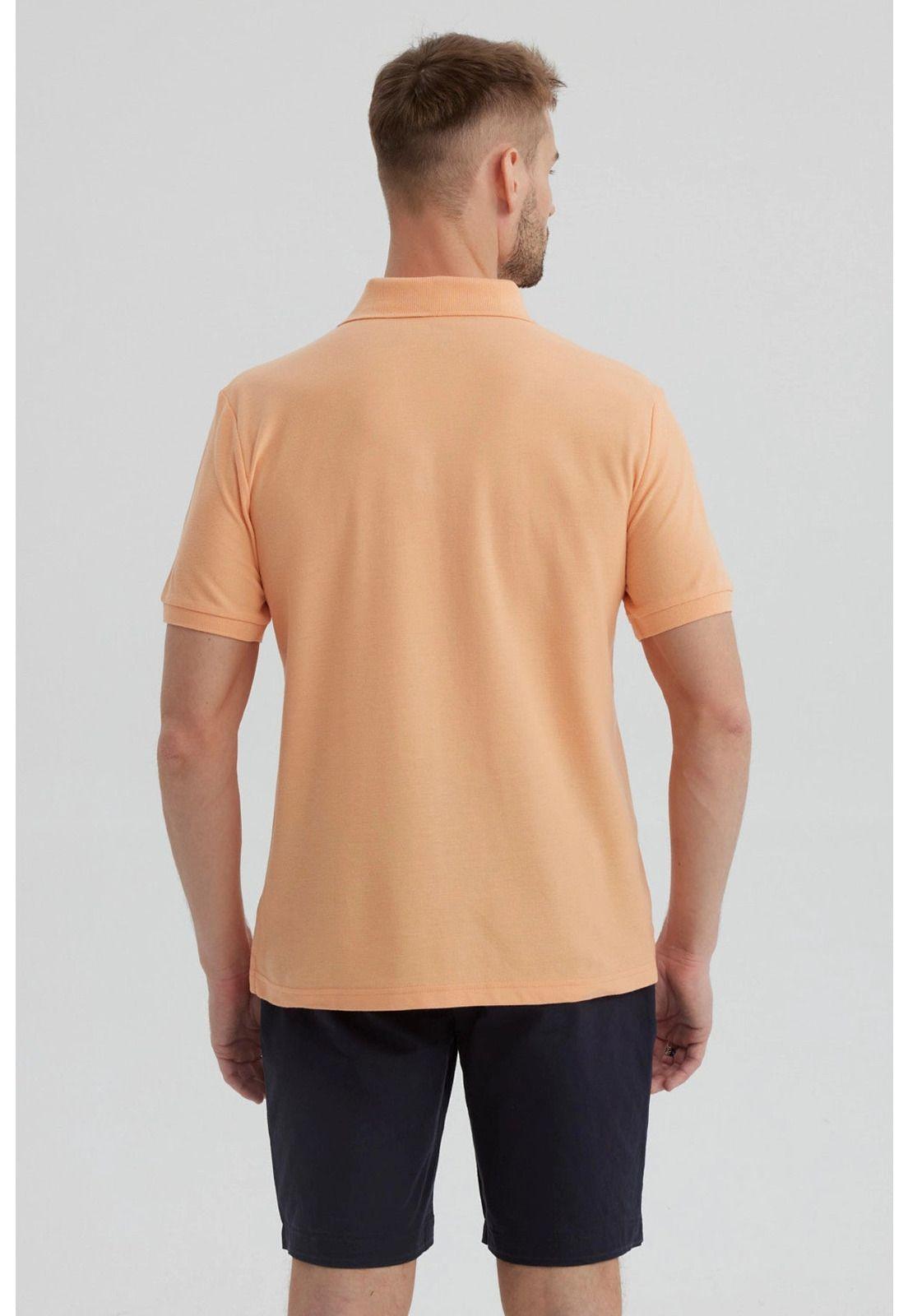 Polera Hombre Pique Básica Lisa Damasco - lll-2