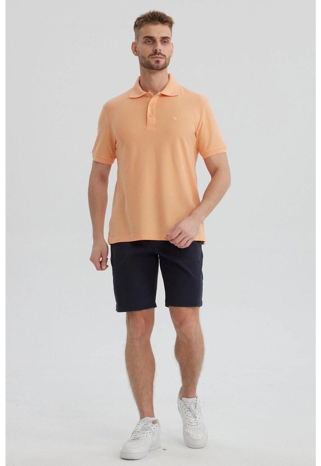 Polera Hombre Pique Básica Lisa Damasco - lll-3