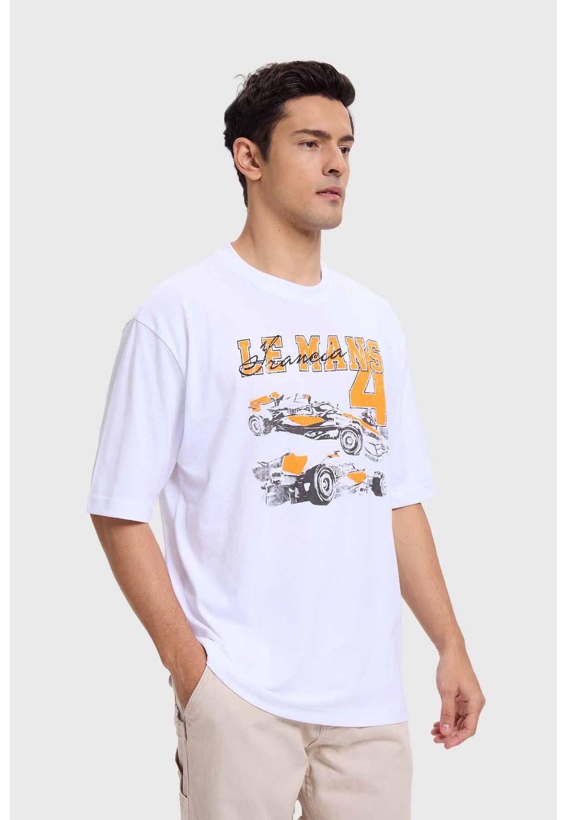 Polera Hombre Estampado Blanco - lll-1