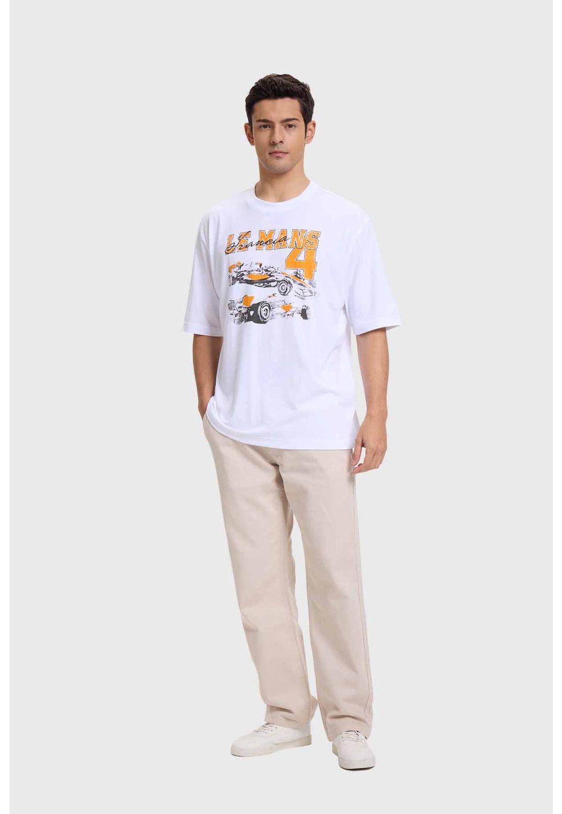 Polera Hombre Estampado Blanco - lll-3