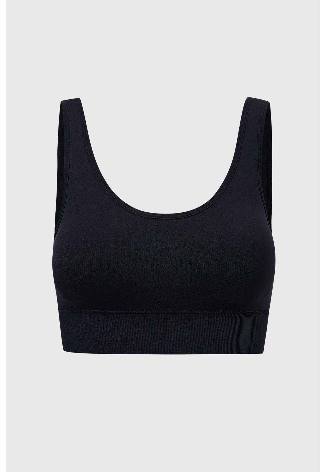 Sostén Mujer Peto Detalle Encaje Negro-0