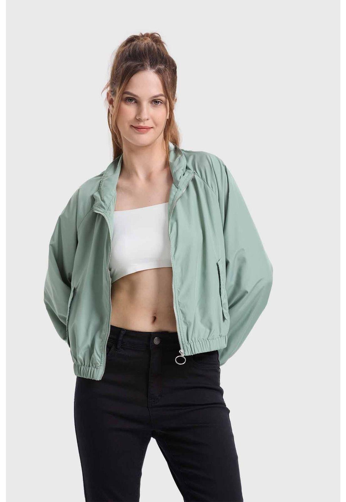 Chaqueta Mujer Cortaviento Verde-0