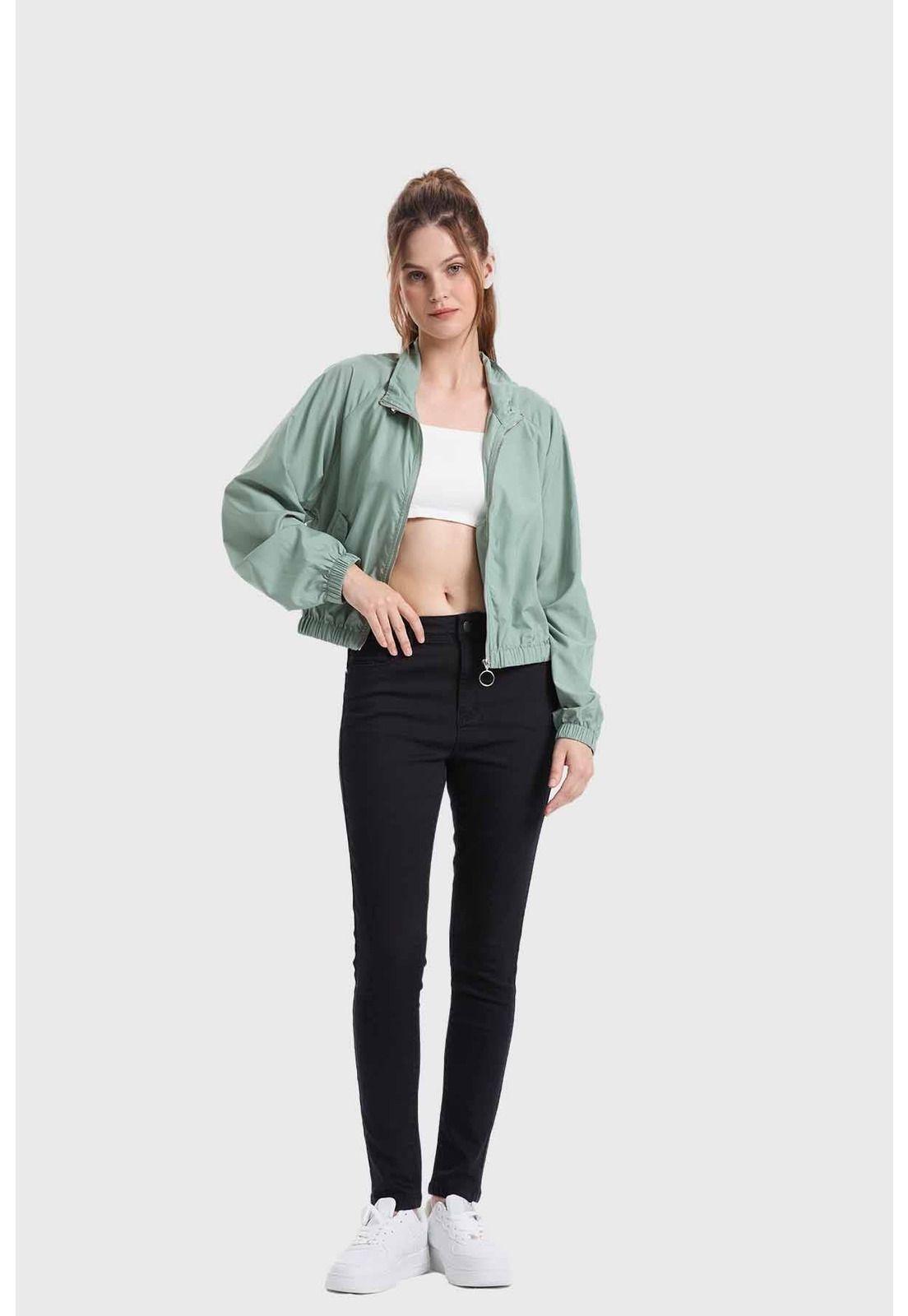 Chaqueta Mujer Cortaviento Verde-3