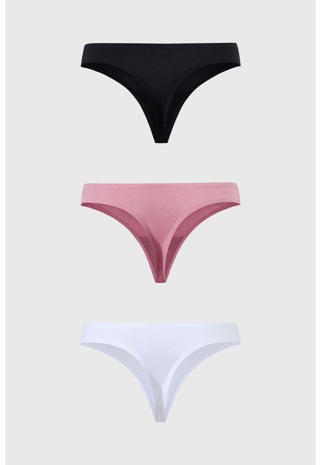 Calzón Mujer Colaless Tripack Algodón Rosa-1