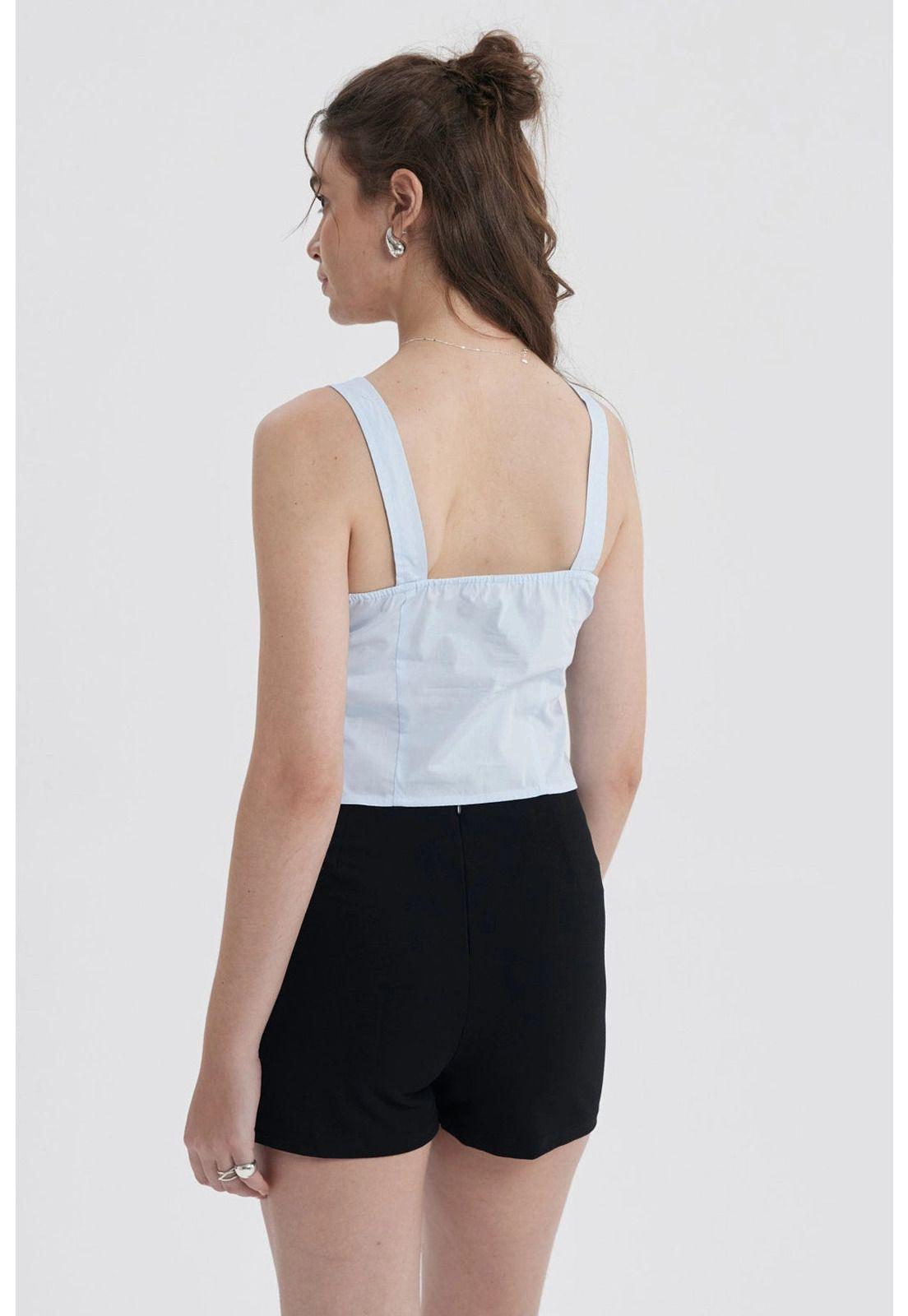 Blusa Mujer Lacitos Celeste-2