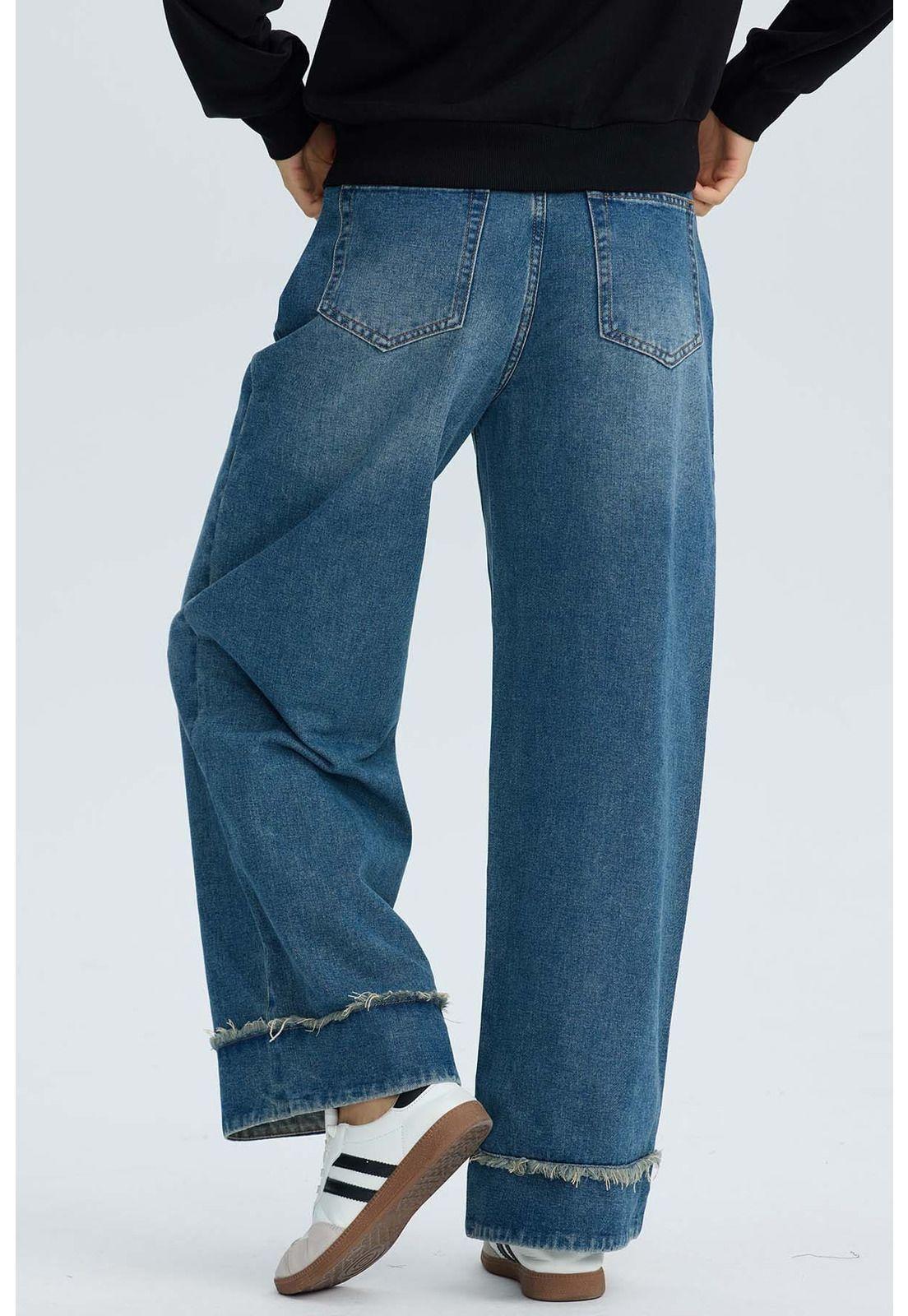 Jeans Mujer Wide Leg Basta Azul-2