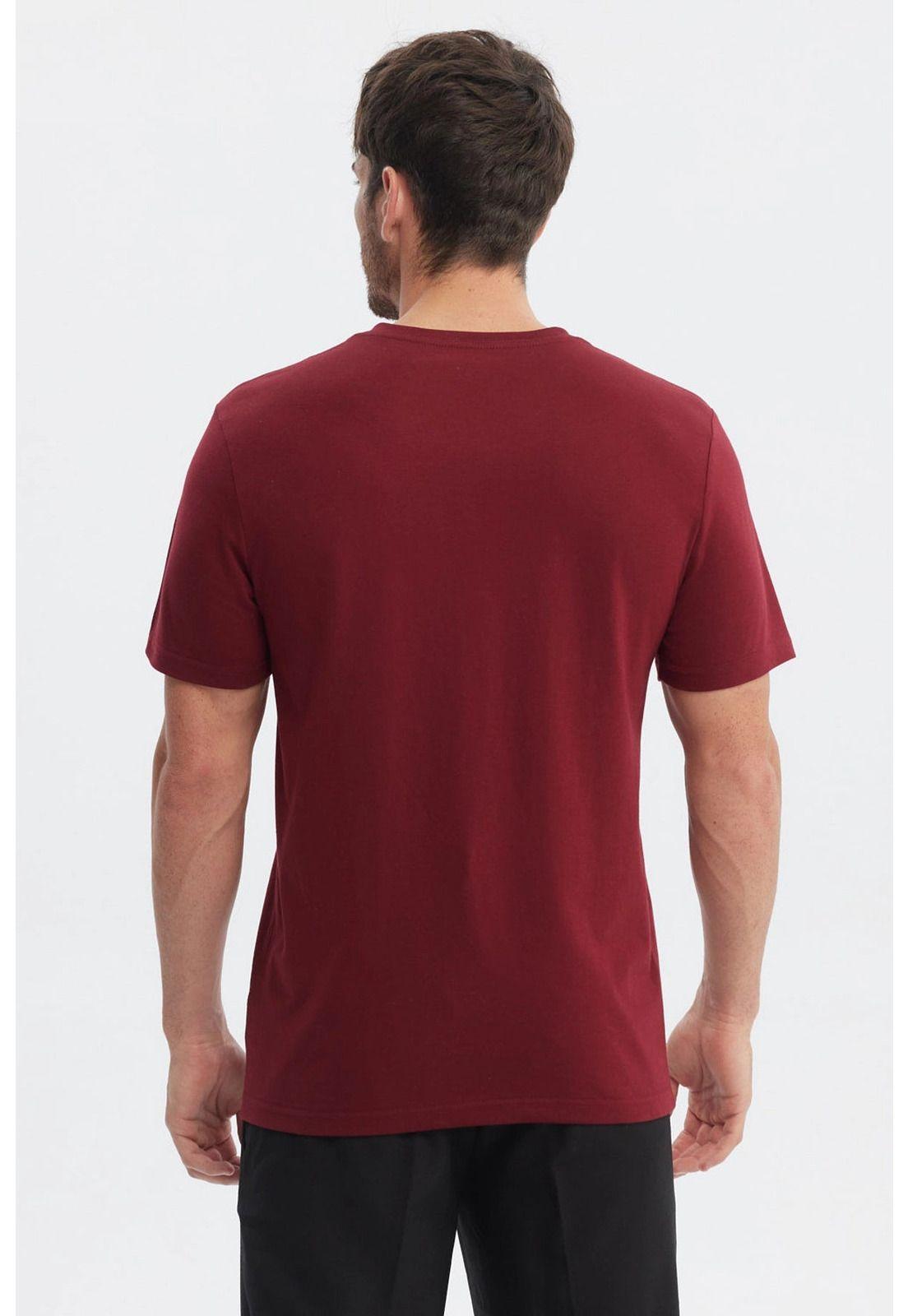 Polera Hombre Básica Burdeo-2