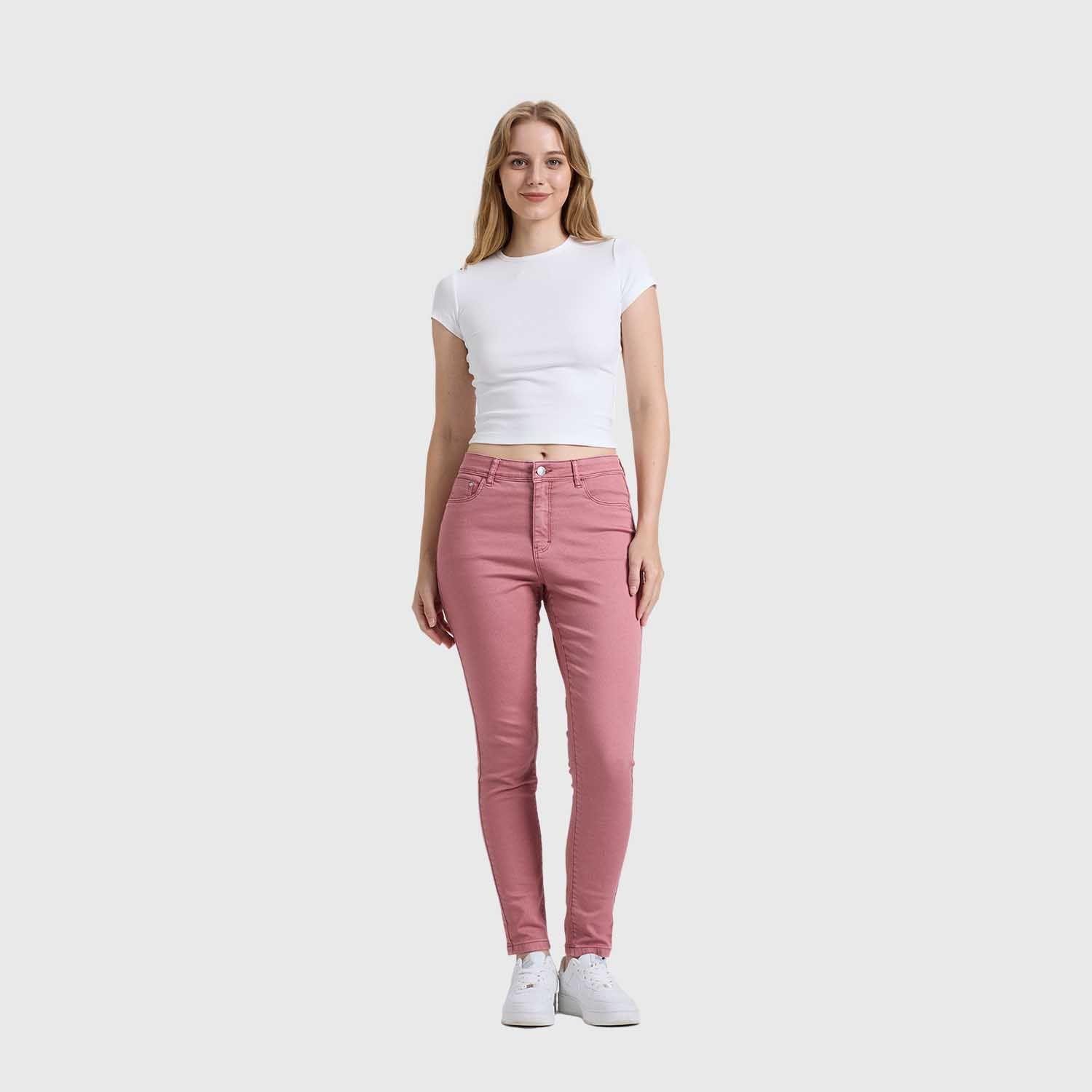 Jeans Mujer Emilia Color Palo Rosa Fashion's Park-3