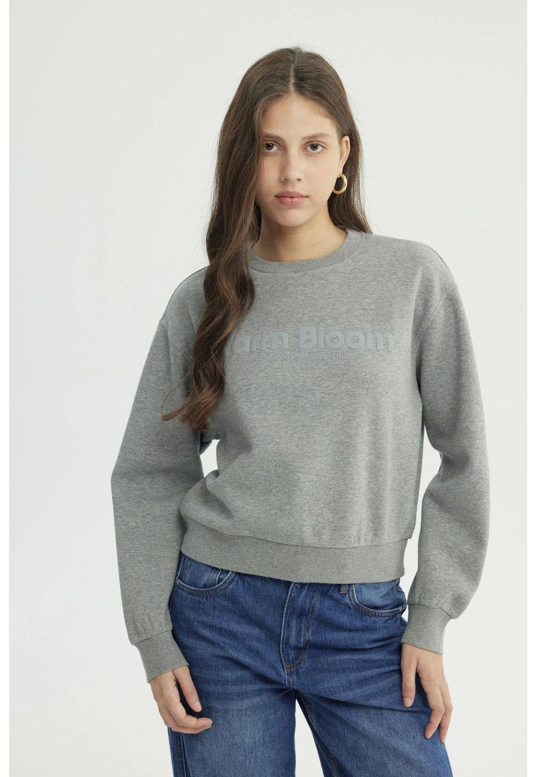 Polerón Mujer Classic Gris-0