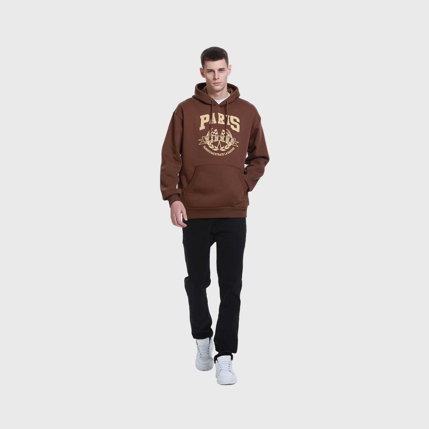 Polerón Hombre Print College Chocolate Fashion's Park-3
