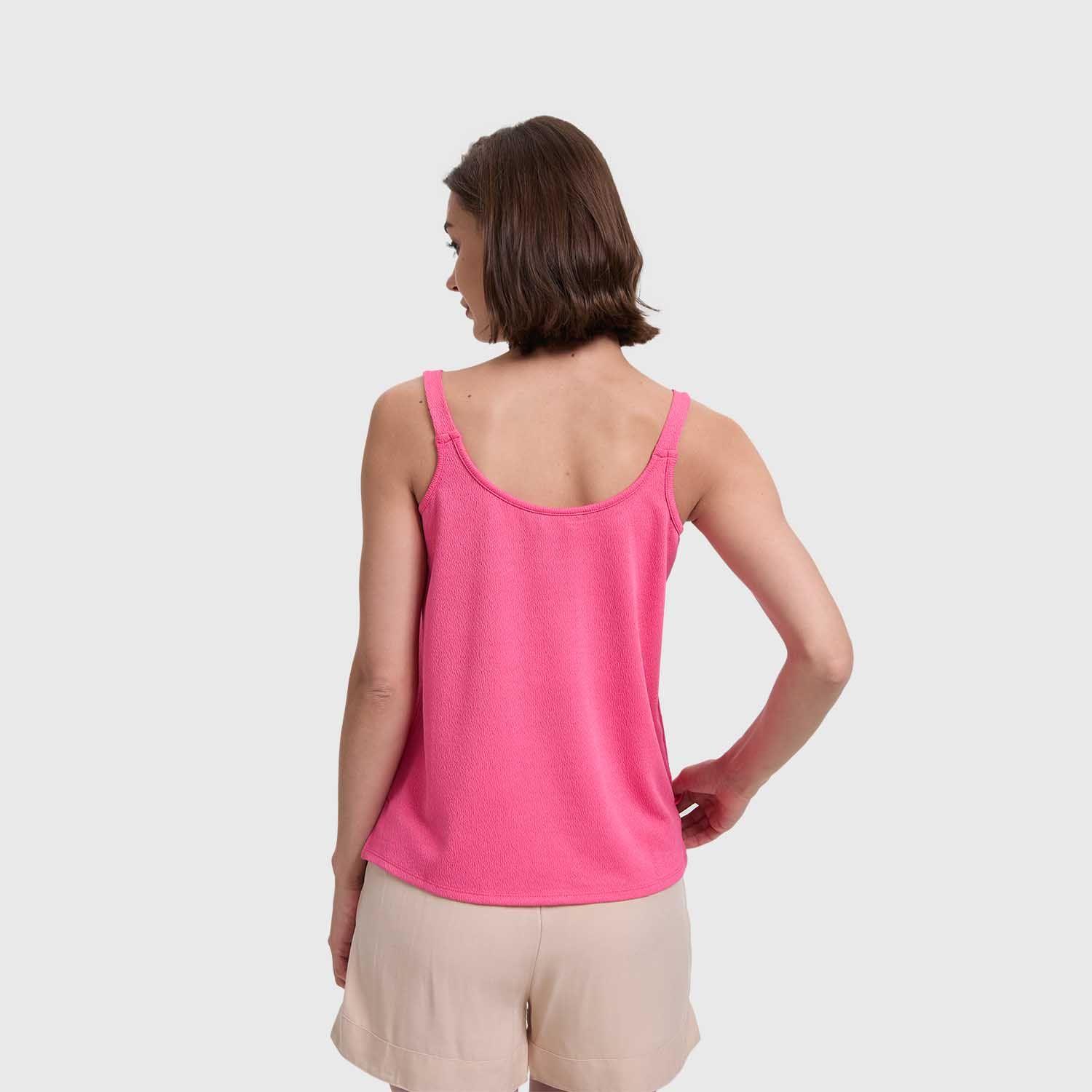 Polera Mujer Pabilo Con Aplicación Rosado Claro FSP-2