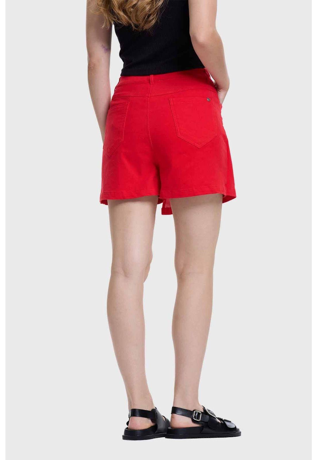 Falda Mujer Short Rojo-2
