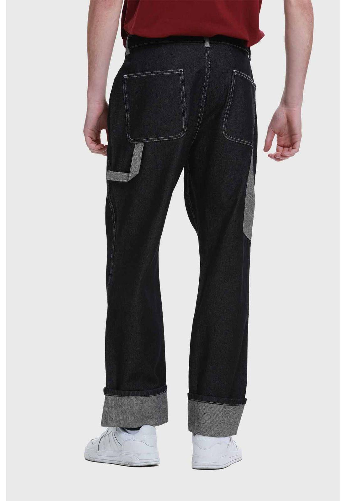 Jeans Hombre Contraste Negro-2