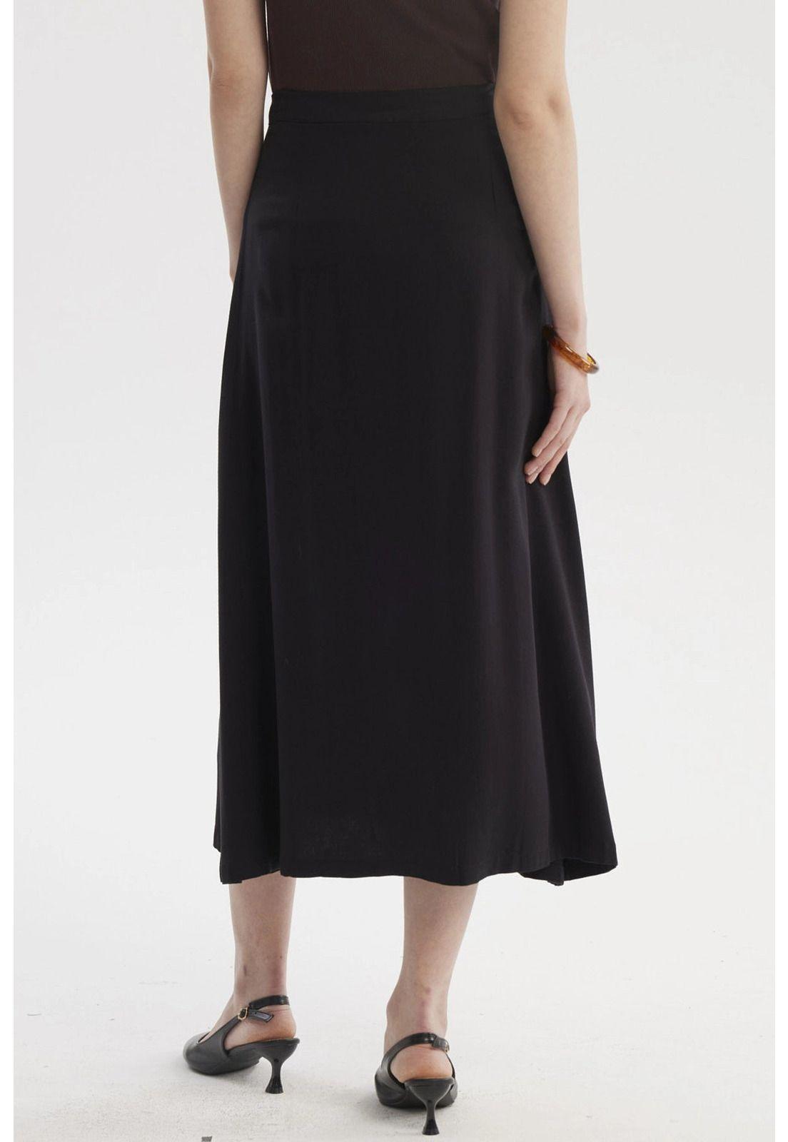 Falda Mujer Midi Negro-2