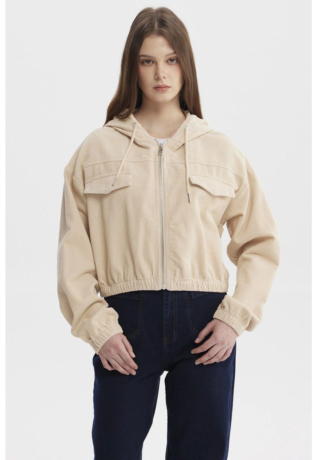 Chaqueta Mujer Slim Beige-0