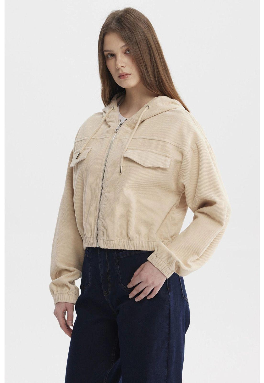 Chaqueta Mujer Slim Beige-1